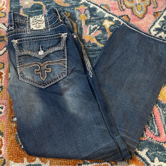 ROCK REVIVAL Harper Straight Denim Blue Jeans - Picture 4 of 7